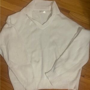 Alala White V-Neck Sweater